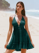 Women's Woven Polyester Cover-ups Sustainable Beach Dress - BERLOOK