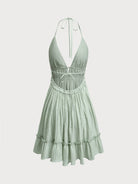 Women's Woven Polyester Cover-ups Sustainable Beach Dress - BERLOOK