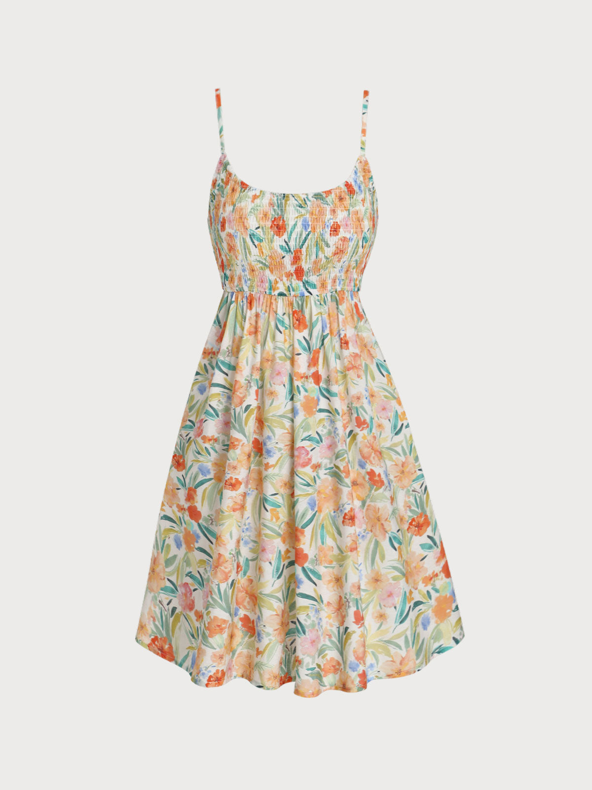 Floral Strap Beach Dress & Reviews - Multi7