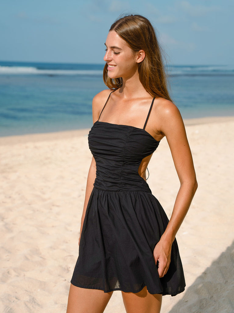 Women's woven rayon Cover-ups Sustainable Beach Dress - BERLOOK