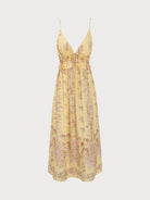Women's woven rayon Cover-ups Yellow Sustainable Cover-ups - BERLOOK