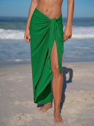 Womens Woven Linen Blended Cover ups Green Sustainable Cover-ups - BERLOOK