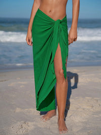 Womens Woven Linen Blended Cover ups Green Sustainable Cover-ups - BERLOOK