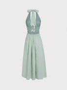 Womens Woven Linen Blended Cover ups Sustainable Beach Dress - BERLOOK