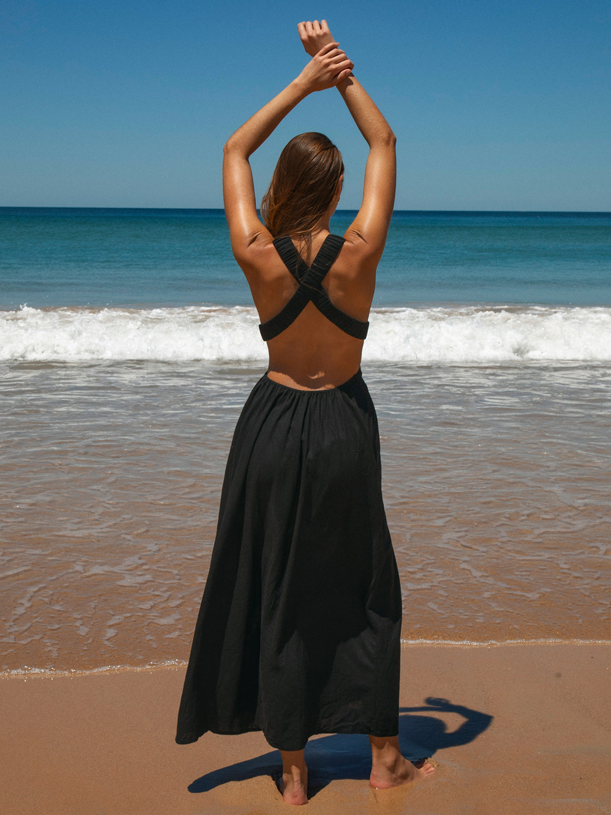 black maxi dress for beach Women's Sleeveless Cami Long Women Dresses Summer Dress Maxi Dress at Amazon Women's Clothing store stretch throughout * No lining * Ethically made fairly traded from Thailand Name Bliss Flow Maxi Dress -