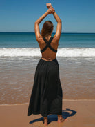 Womens Woven Linen Blended Cover ups Sustainable Beach Dress - BERLOOK
