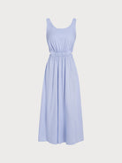 Womens Woven Linen Blended Cover ups Sustainable Beach Dress - BERLOOK
