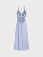 Womens Woven Linen Blended Cover ups Sustainable Beach Dress - BERLOOK