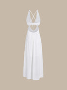 Womens Woven Linen Blended Cover ups Sustainable Beach Dress - BERLOOK