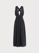 Womens Woven Linen Blended Cover ups Sustainable Beach Dress - BERLOOK