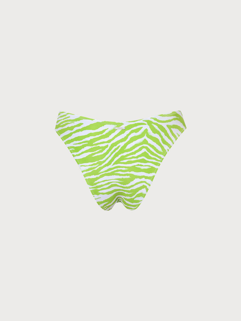 Zebra Print Bikini Bottom Sustainable Bikinis - BERLOOK