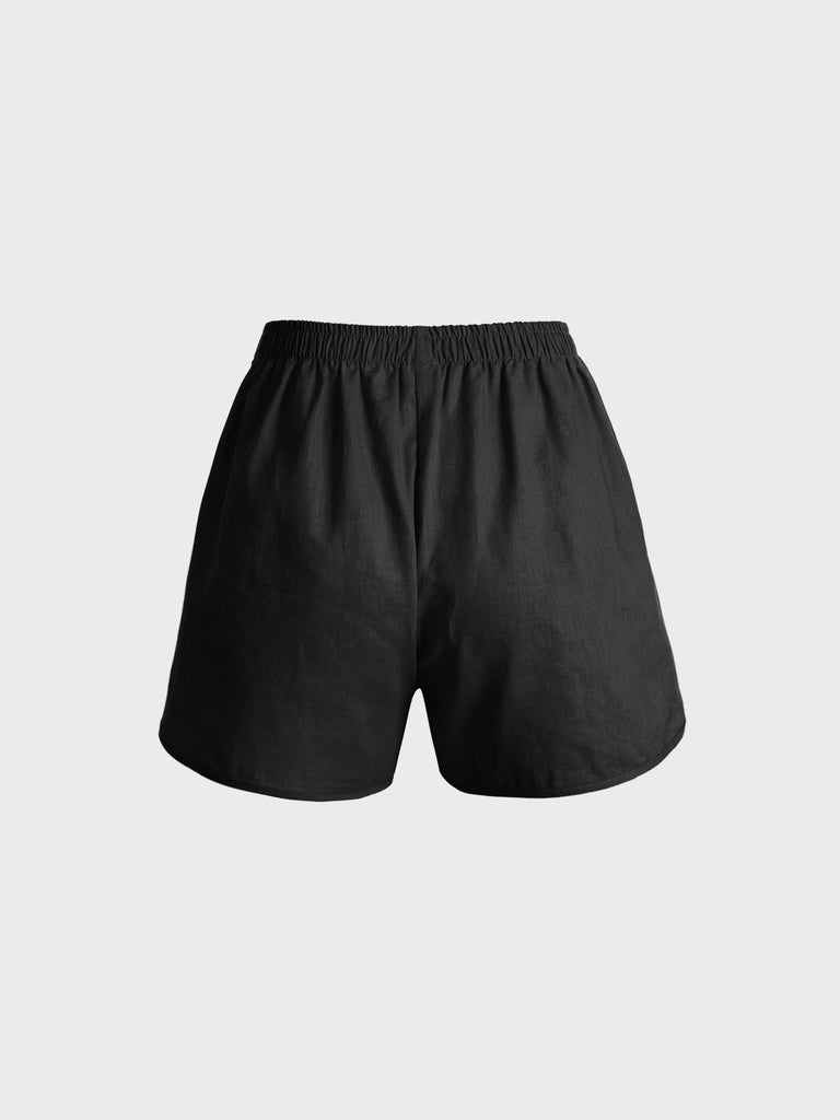 Solid Color Flax Shorts Sustainable Cover-ups - BERLOOK