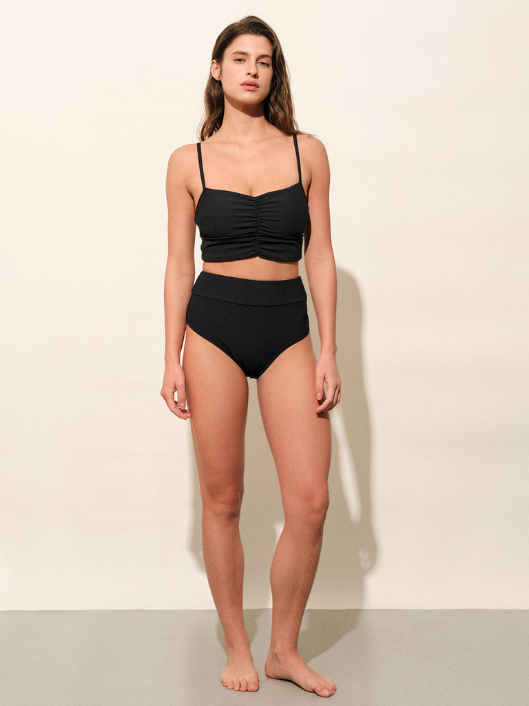 Black Criss Cross Bikini Top Sustainable Bikinis - BERLOOK