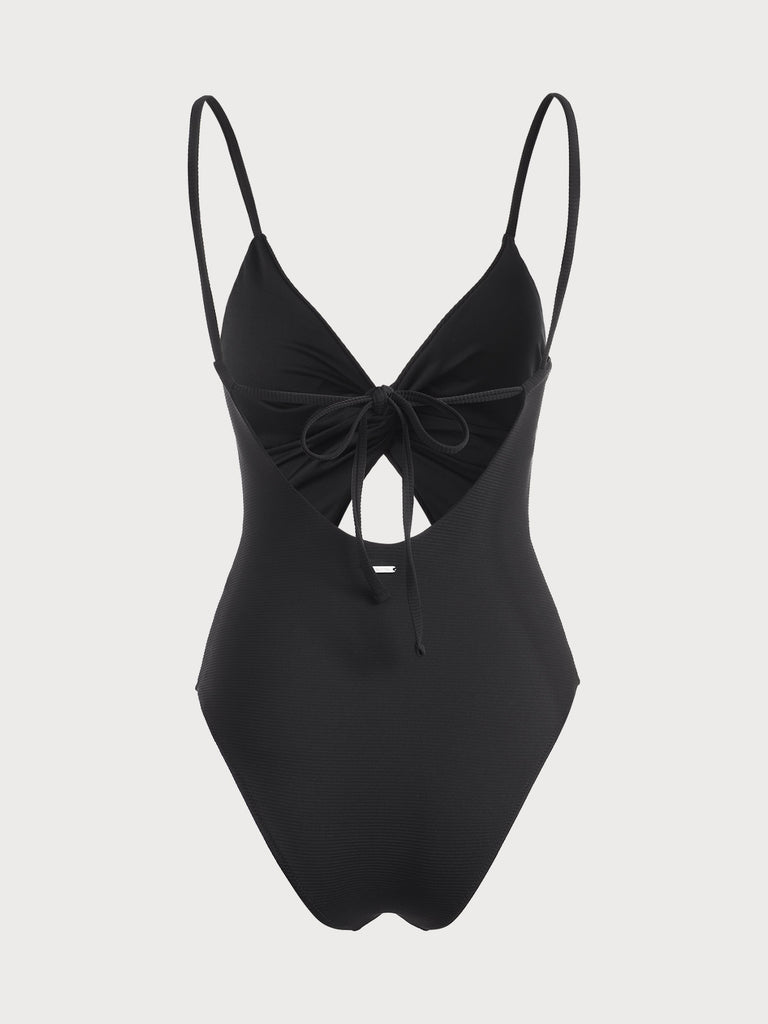 Black Cut Out One-Piece Swimsuit Sustainable One-Pieces - BERLOOK