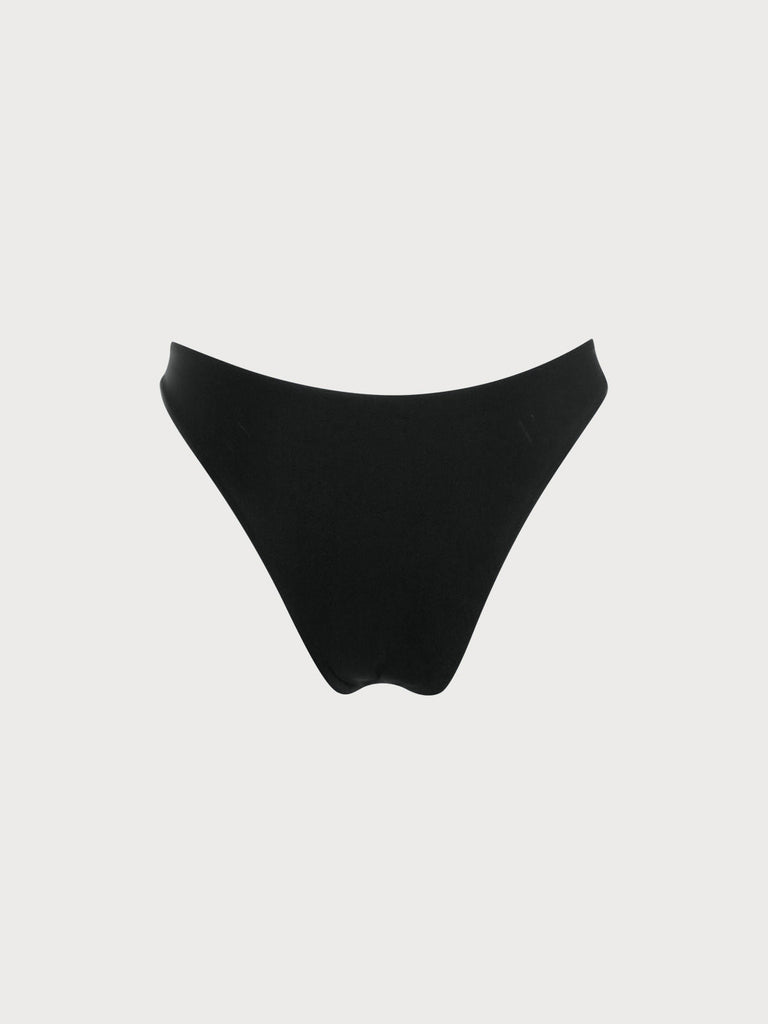 Black O-Ring High Cut Bikini Bottom Sustainable Bikinis - BERLOOK