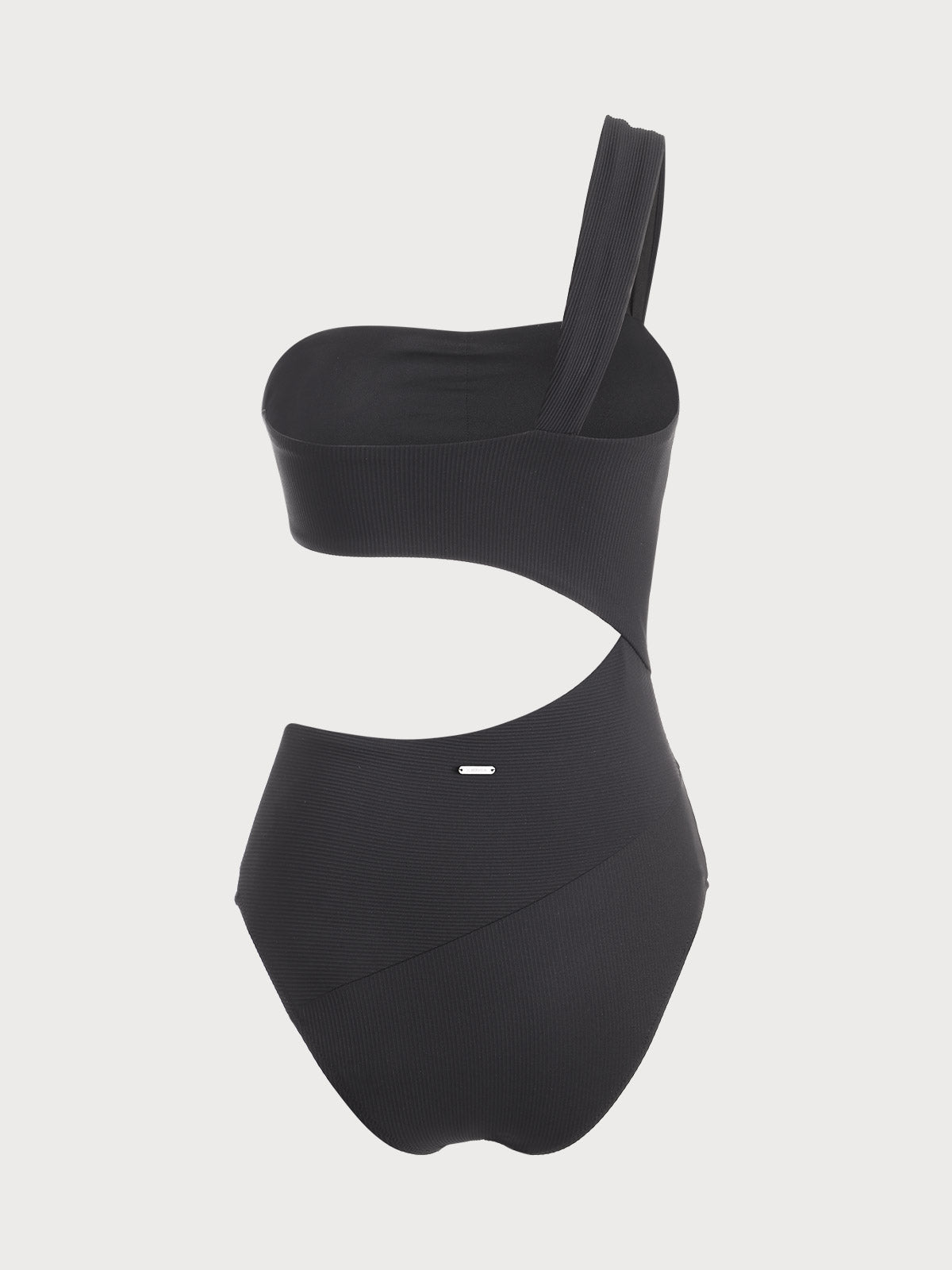 Black One Shoulder Cut Out One-Piece Swimsuit & Reviews - Black -  Sustainable One-Pieces
