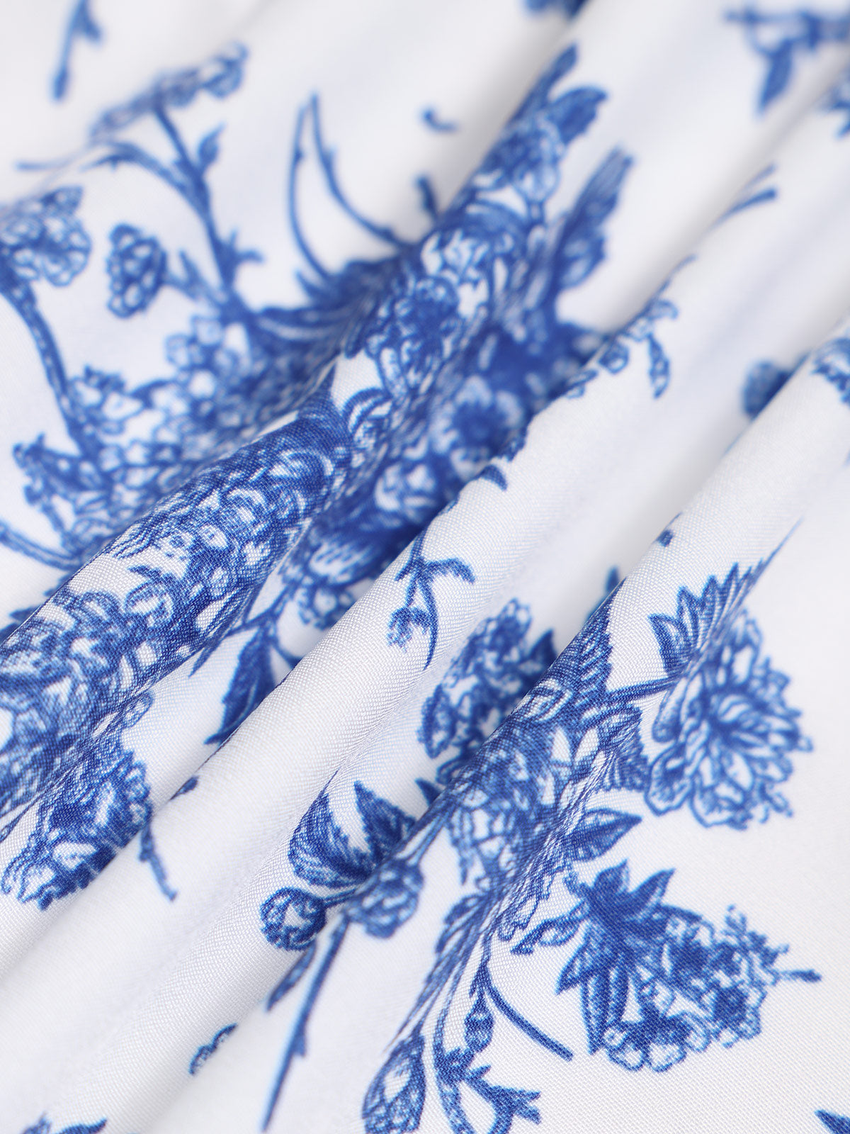 Blue Floral Cover-up Skirt Sustainable Cover-ups - BERLOOK