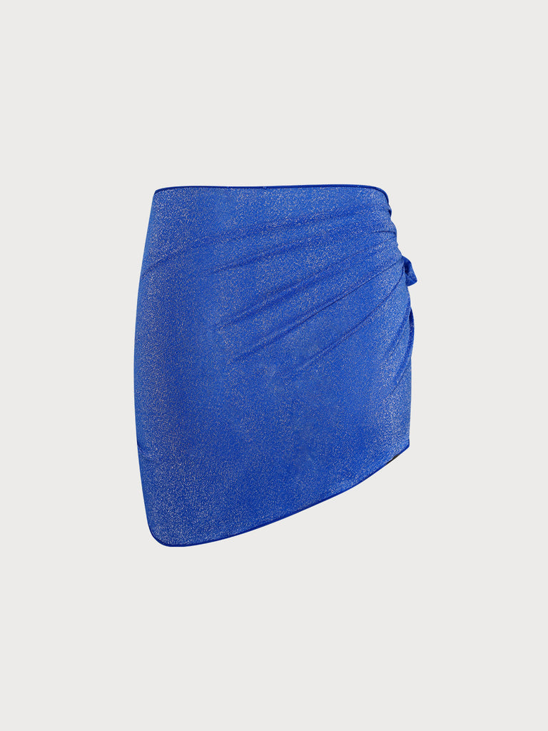 Blue Lurex Cover-Up Skirt Sustainable Cover-ups - BERLOOK