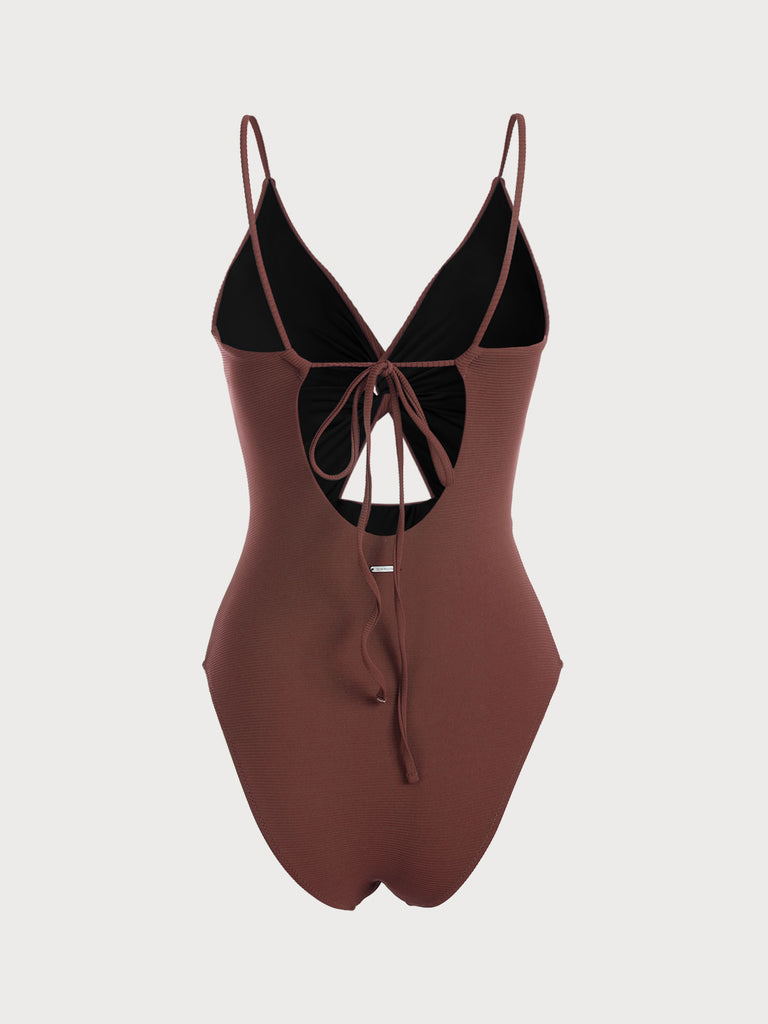 Coffee Cut Out One-Piece Swimsuit Sustainable One-Pieces - BERLOOK