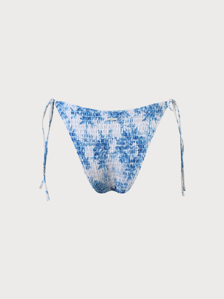 Floral Shirred Bikini Bottom Sustainable Bikinis - BERLOOK