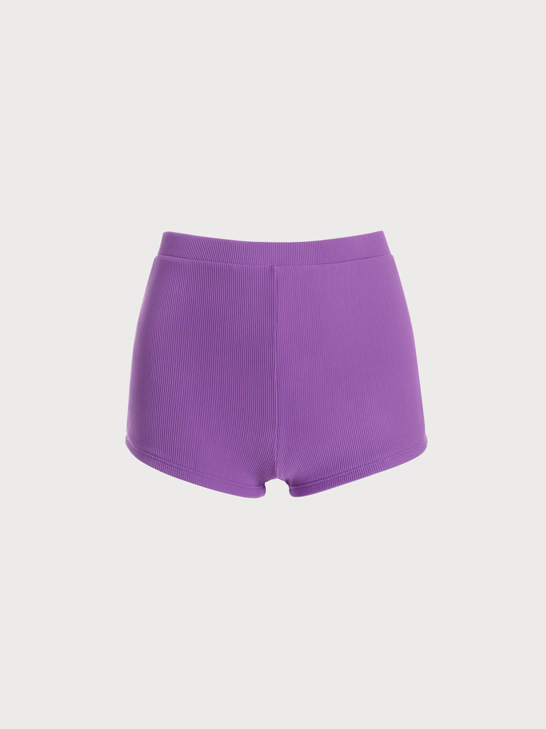 Full Coverage Plain Bikini Bottom Purple Sustainable Bikinis - BERLOOK