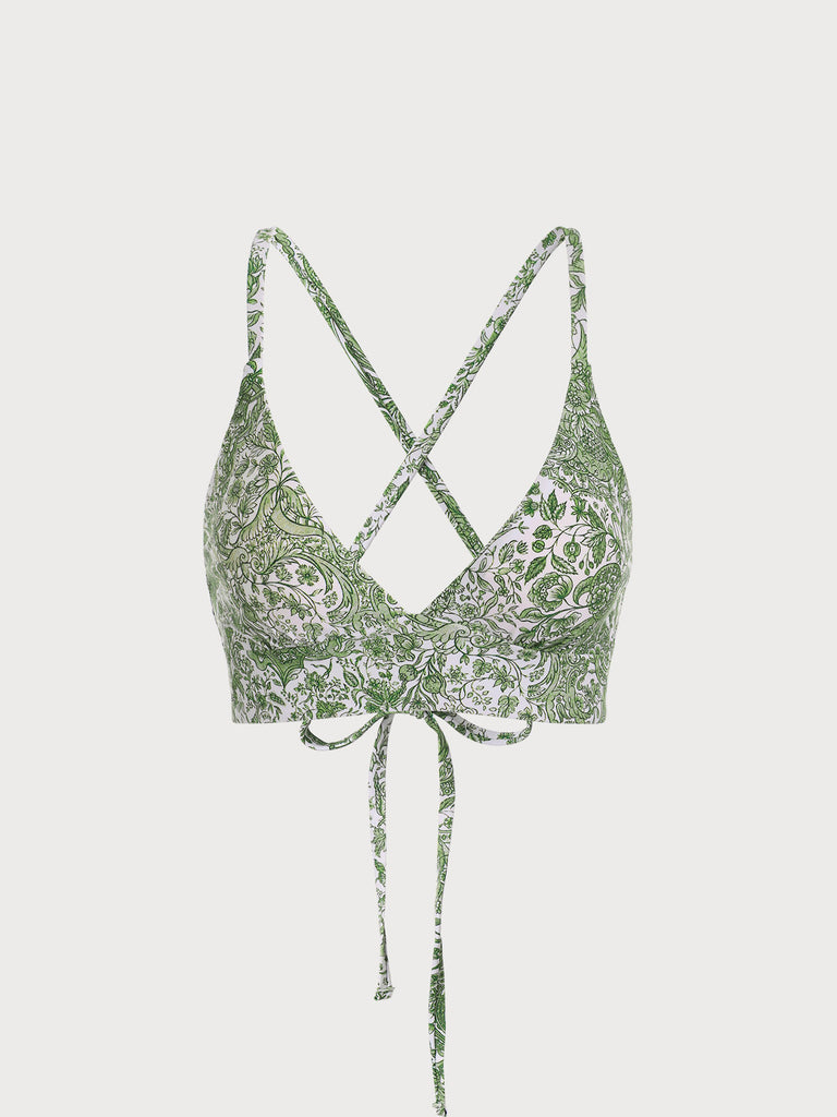Greeen Reversible Longline Bikini Top Sustainable Bikinis - BERLOOK