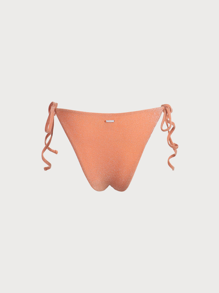 Lurex Tie Side Bikini Bottom Sustainable Bikinis - BERLOOK