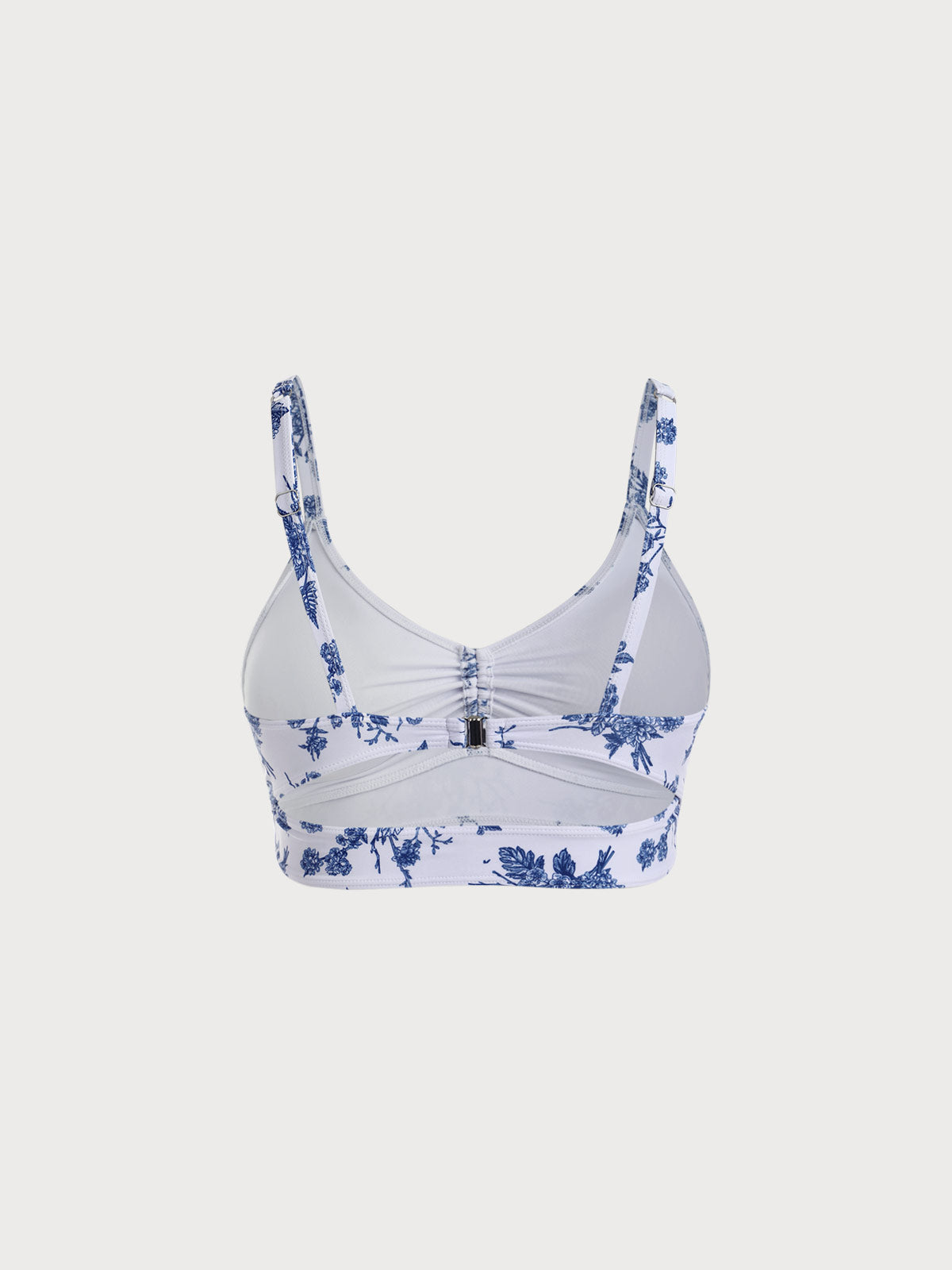 Ruched Floral Plus Size Bikini Top Sustainable Plus Size Bikinis - BERLOOK