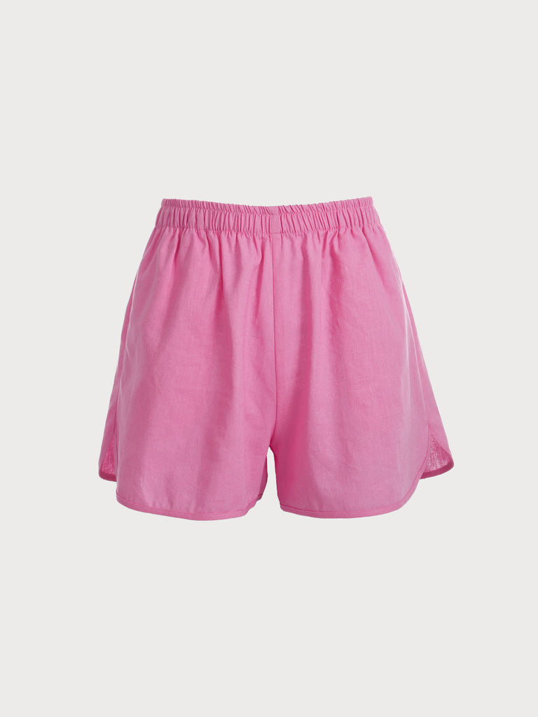 Solid Color Shorts Pink Sustainable Cover-ups - BERLOOK
