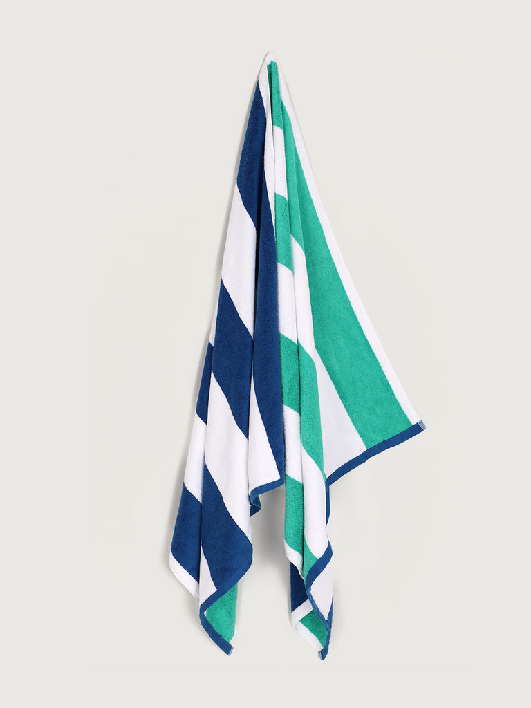 Striped Color Block Beach Towel Sustainable Beach Accessories - BERLOOK