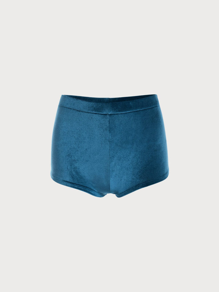 BERLOOK - Sustainable Bikini Bottoms _ Navy / XS Velvet Skinny Bikini Bottom-Navy