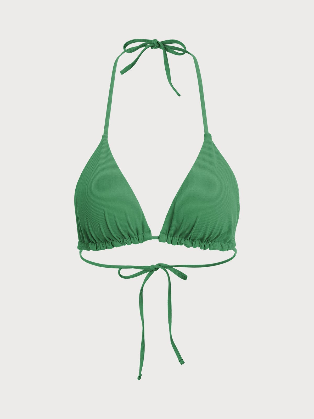 BERLOOK - Sustainable Bikini Tops _ Halter Reversible Bikini Top-Green