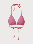BERLOOK - Sustainable Bikini Tops _ Halter Reversible Bikini Top-Red