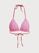 BERLOOK - Sustainable Bikini Tops _ Halter Reversible Bikini Top-Red