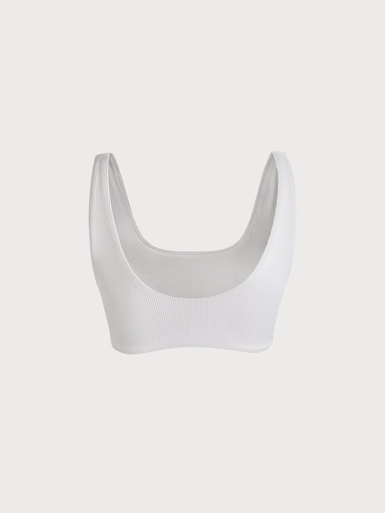 BERLOOK - Sustainable Bikini Tops _ U Neck Solid Bikini Top