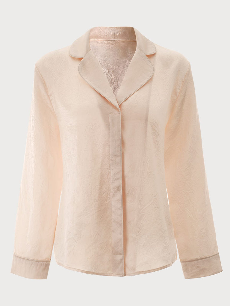 BERLOOK - Sustainable Blouses&Shirts _ Shell Button Ruched Blouse