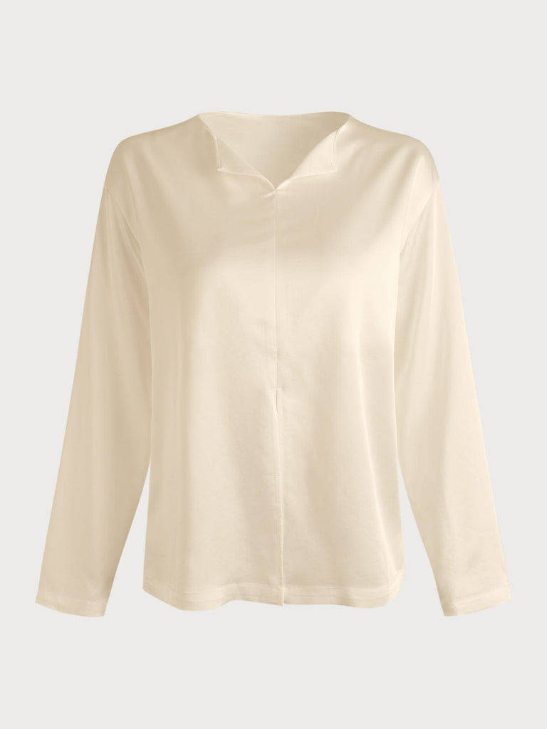 BERLOOK - Sustainable Blouses&Shirts _ Solid Split Front Blouse