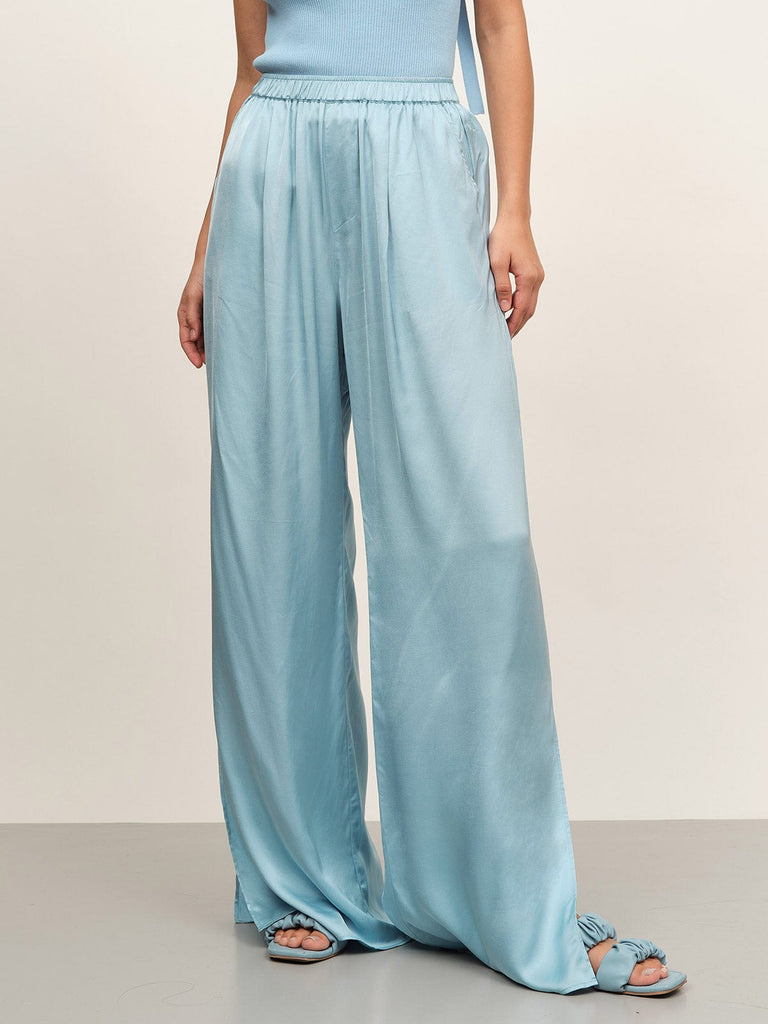 BERLOOK - Sustainable Bottoms _ Blue / S Split Wide Leg Pants