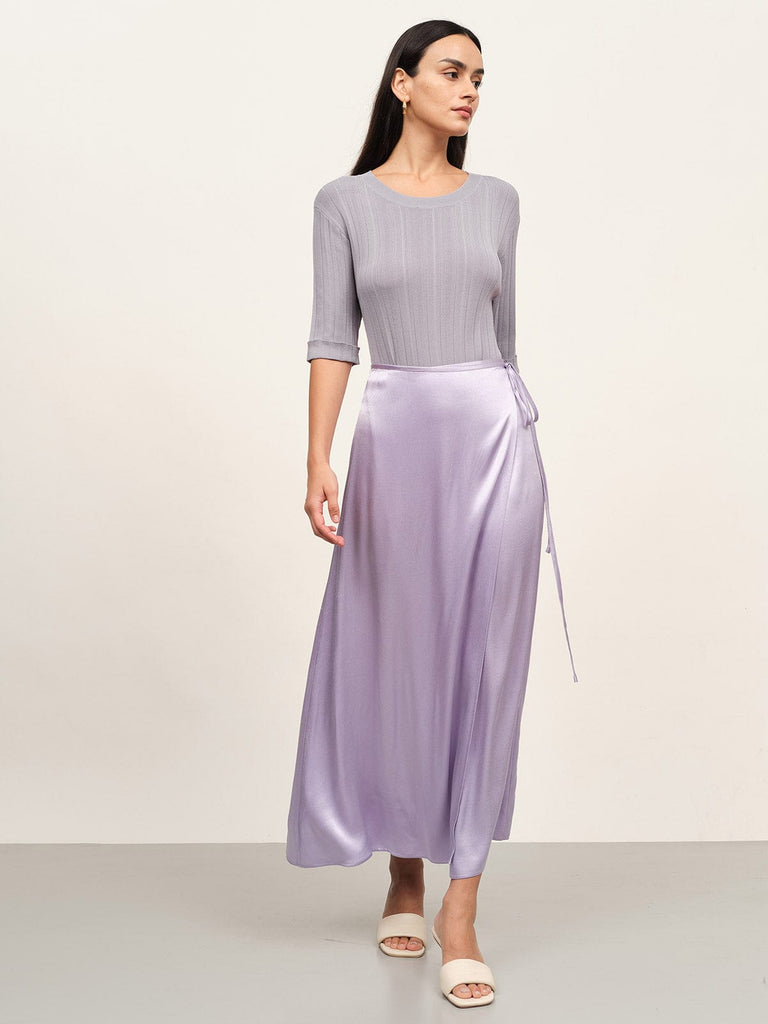 BERLOOK - Sustainable Bottoms _ Solid Color Wrap Skirt