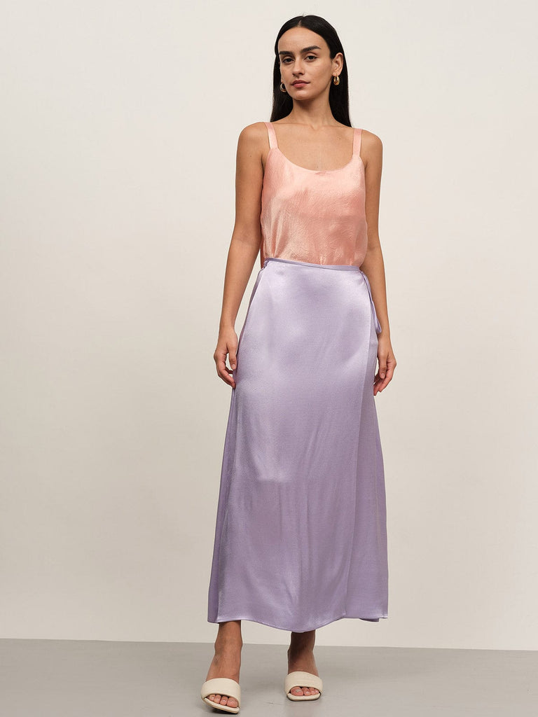 BERLOOK - Sustainable Bottoms _ Solid Color Wrap Skirt