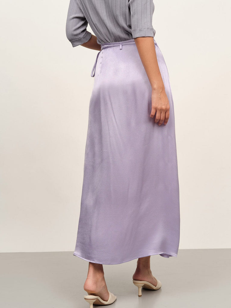 BERLOOK - Sustainable Bottoms _ Solid Color Wrap Skirt
