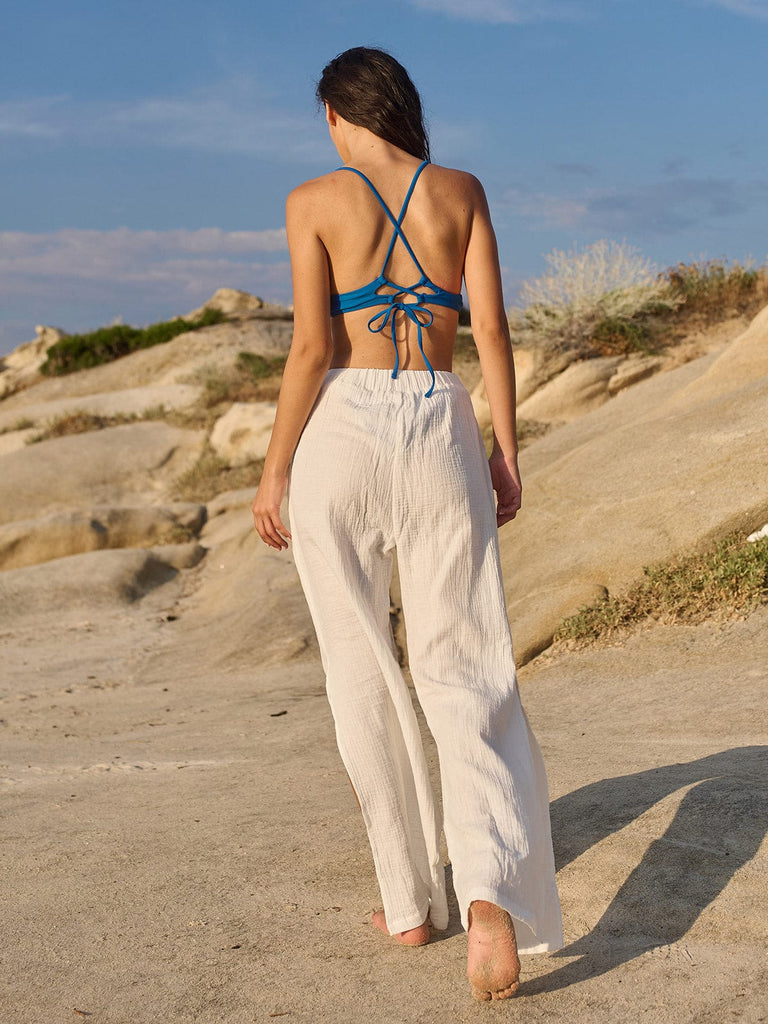 BERLOOK - Sustainable Cover-ups _ Side Split Organic Cotton Cover-Up Pants