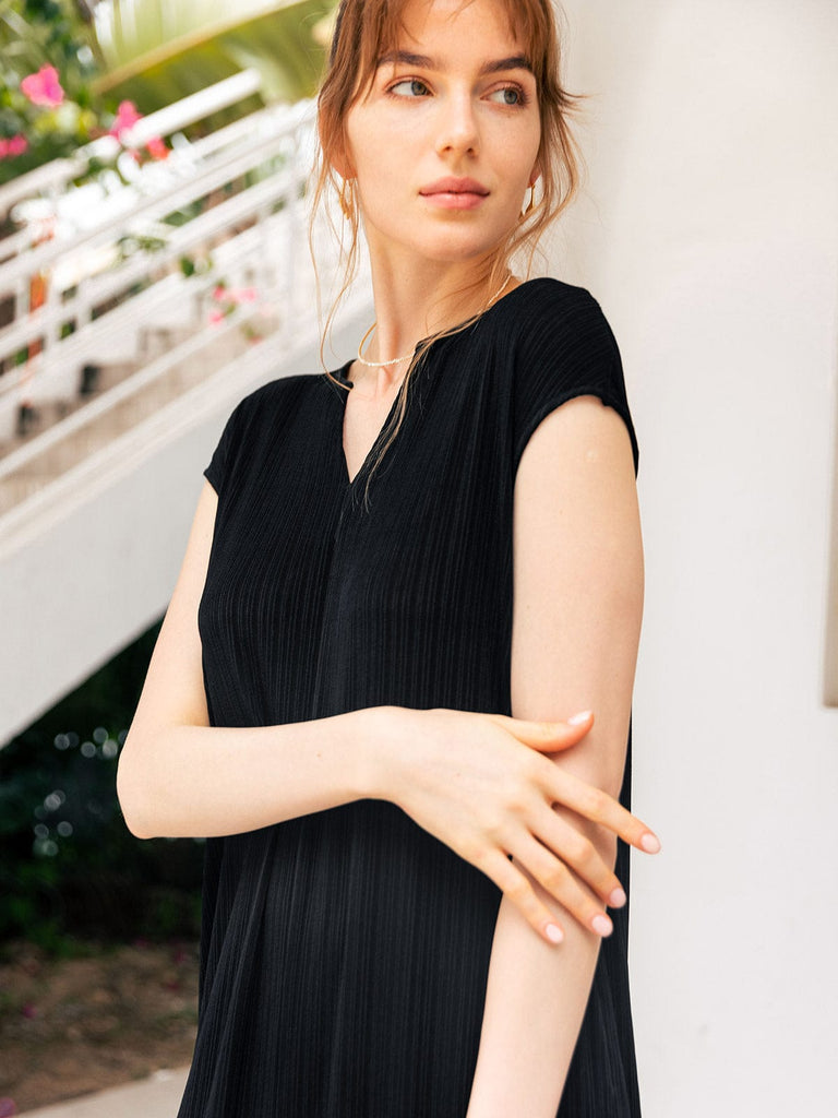 BERLOOK - Sustainable Dresses _ Ribbed Split Midi Dress