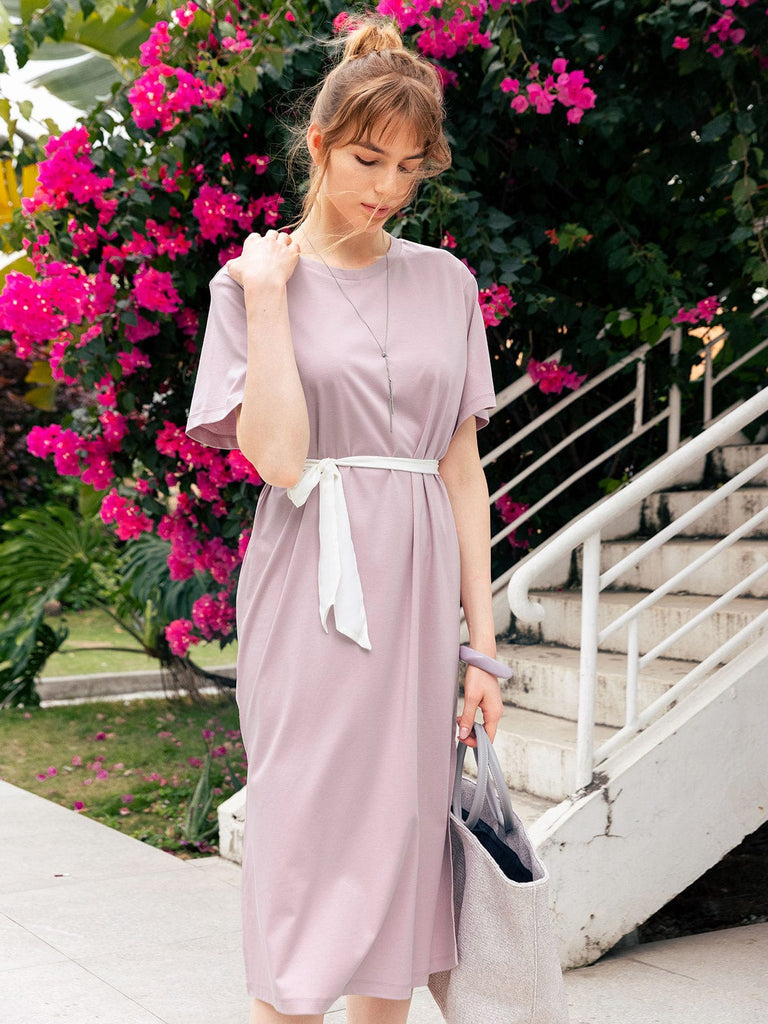 BERLOOK - Sustainable Dresses _ Side Split Tee Dress