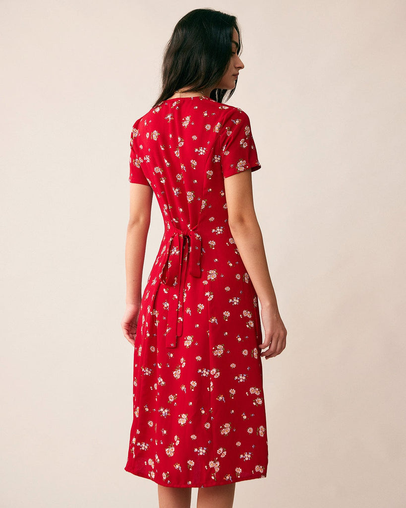 BERLOOK - Sustainable Midi Dresses _ Lanmia The Romance Tie Back Floral Dress