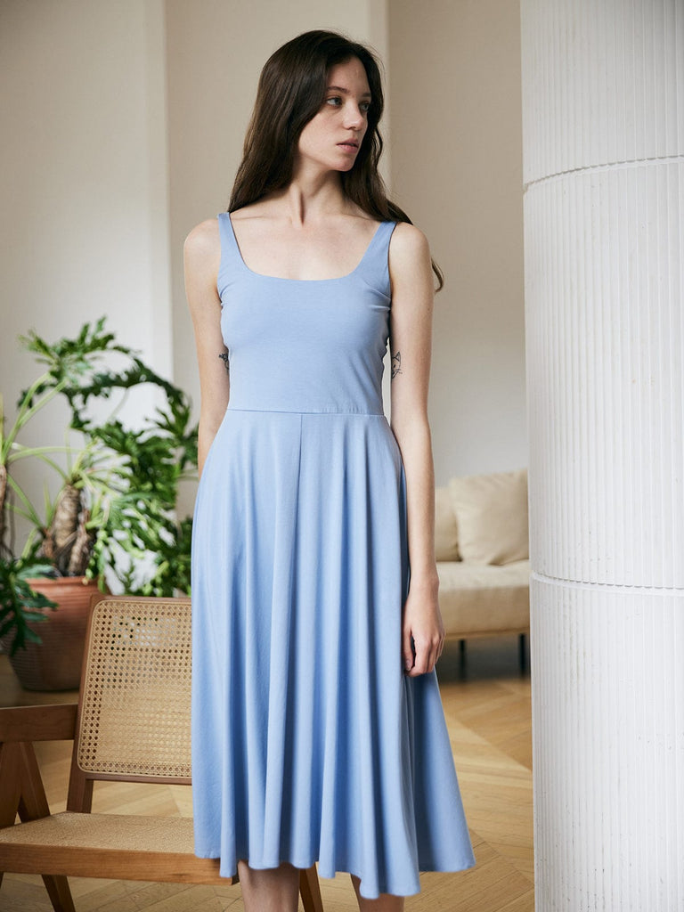 BERLOOK - Sustainable Midi Dresses _ Solid Color TENCEL™ Modal Fibers Sling Dress