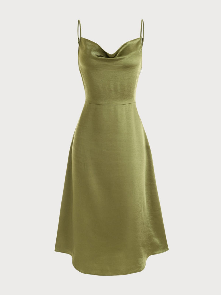 BERLOOK - Sustainable Midi Dresses _ Swing Collar Midi Dress