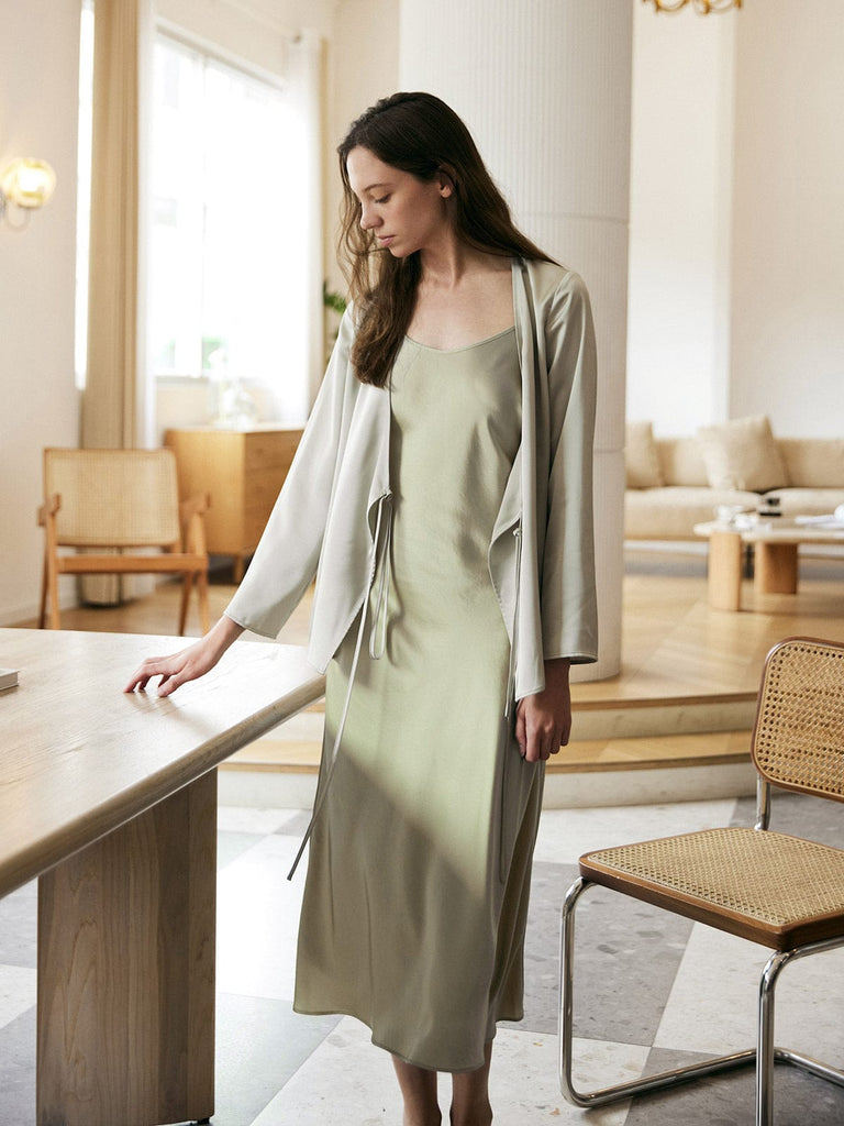 BERLOOK - Sustainable Midi Dresses _ Vintage Solid Color Cami Dress