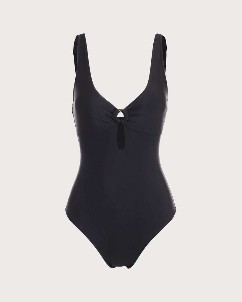 BERLOOK - Sustainable One-Pieces _ Black / XS Cutout One-Piece Swimsuit