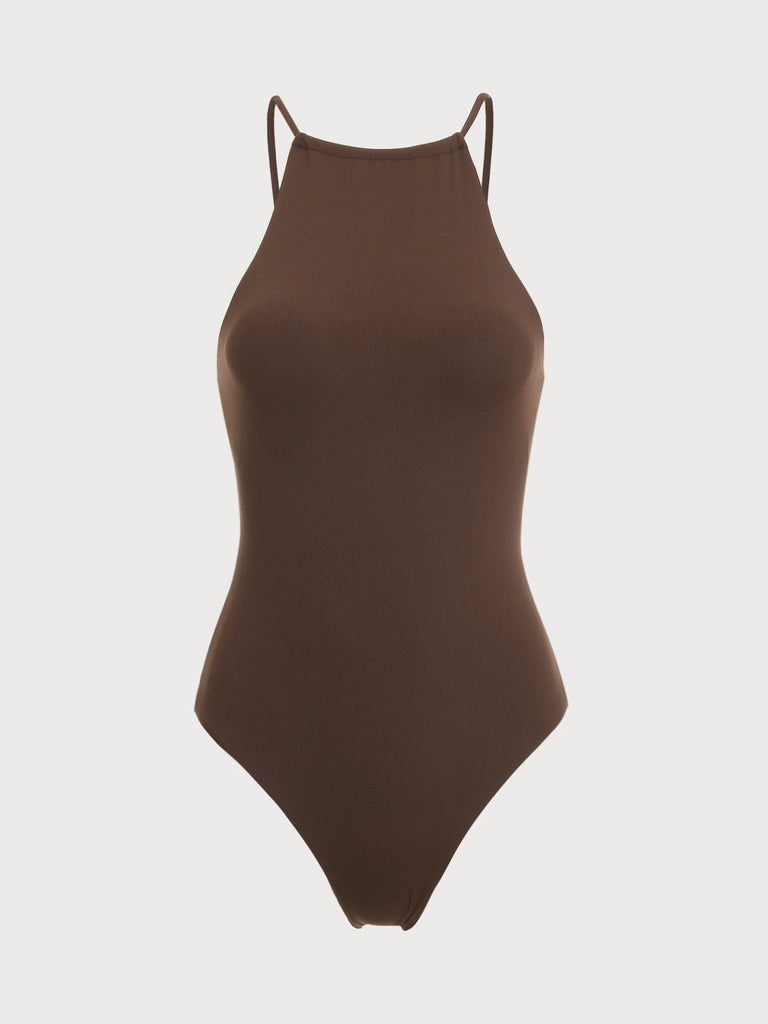 BERLOOK - Sustainable One-Pieces _ Ribbed Tie One-Piece Swimsuit